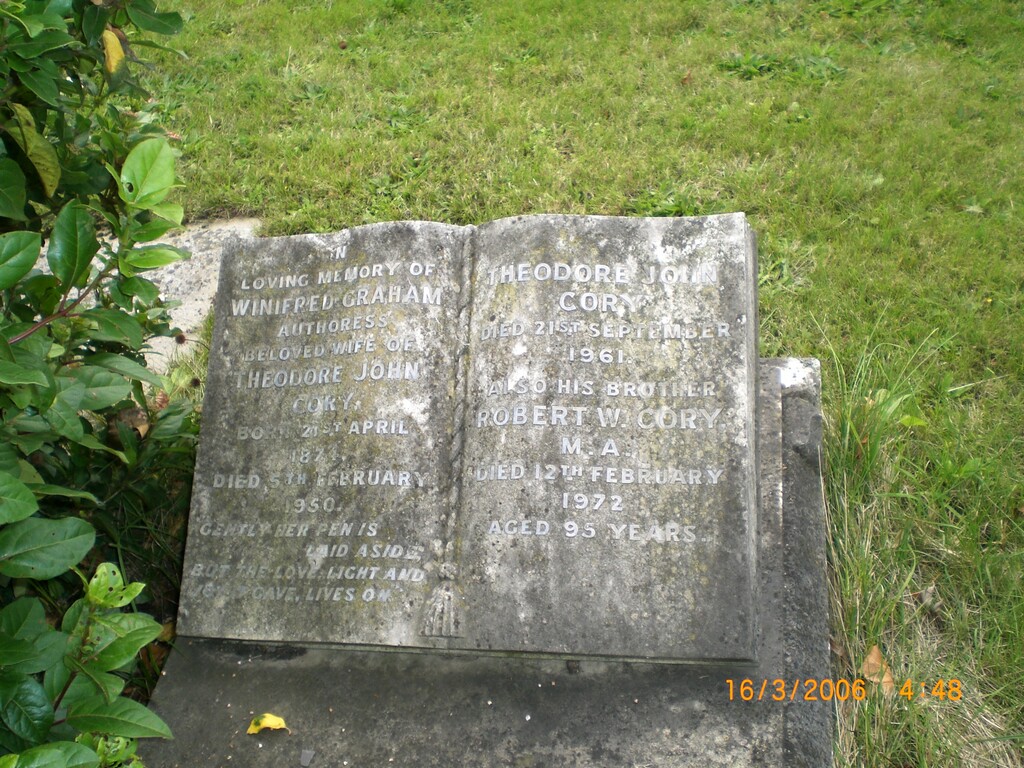 photo of grave for Winifred Graham Cory